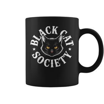 Black Cat Society Halloween Witch Cat Lovers Coffee Mug - Thegiftio UK