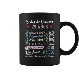 Bodas De Granate 29 Años Aniversario De Boda Regalo Taza de café - Regaloses