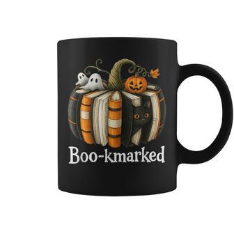 Boo-Kmarked Fall Pumpkin Books Halloween Teacher Teaching Coffee Mug - Thegiftio UK