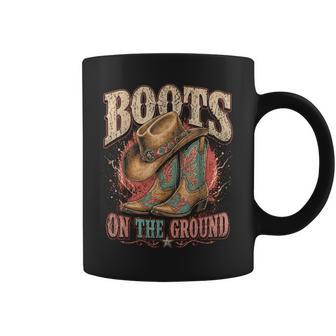 Boots On The Ground Cowgirl Western Cowboy Boho Rodeo Coffee Mug - Thegiftio UK