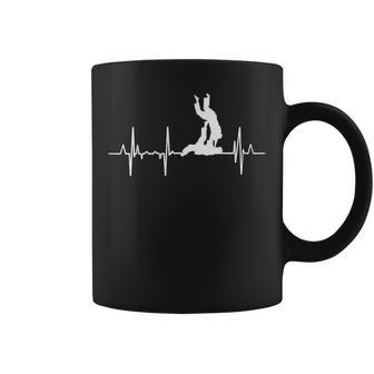 Brazilian Jiu Jitsu Latido Artista Marcial Ecg Taza de café - Regaloses