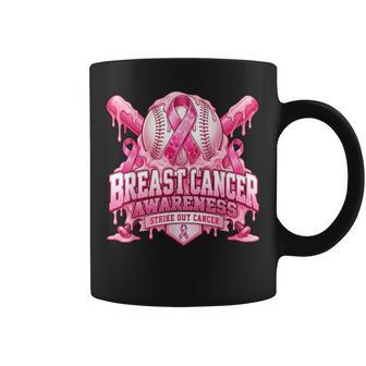 Breast Cancer Awareness Baseball Pink Ribbon Coffee Mug | Seseable UK