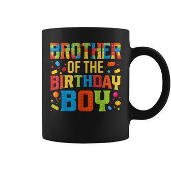 Brother Of The Birthday Boy Master Builder Building Blocks Coffee Mug - Monsterry UK