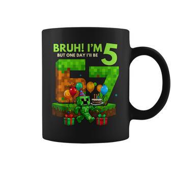 Bruh I'm 5 Year Old Birthday One-Day I'll Be 67 Pixel Gamer Coffee Mug - Thegiftio UK