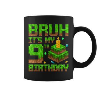 Bruh It's My 9Th Birthday Game Pixel 9 Year Old Bday Coffee Mug - Thegiftio UK