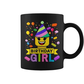 Building Bricks Girl Birthday Party Hat Master Builder Block Coffee Mug - Thegiftio UK