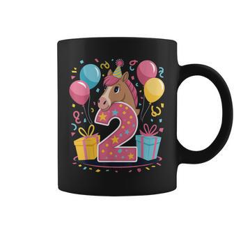 Caballo 2Do Cumpleaños Para Niño Niña 2 Añosegundo Dos Caballo Taza de café - Regaloses