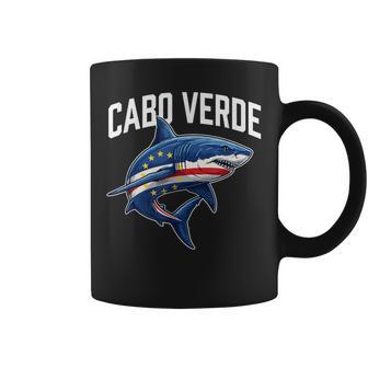 Cabo Verde Flag Shark Kids Cape Cabo Verdeans Coffee Mug - Thegiftio UK