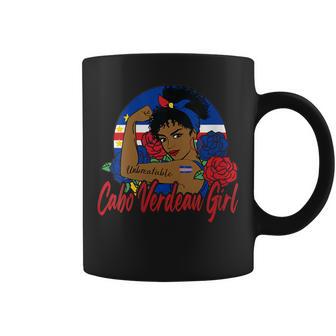 Caboerde Girl Caboerdean Chica Caboerde Bandera Cuello Negro Manga Corta Ajustado Adulto Pequeño Eu 15-165 Regular Mediano Es Chicas Taza de café - Regaloses