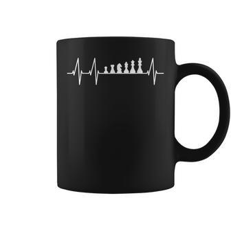 Cadeau D'échecs Idée Cadeau Pour Joueur D'échecs Battement Du Cœur Tasse - Cadeauxyz