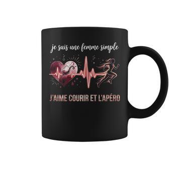 Cadeau Imple Humour Athlétisme Courir Et Apéroport Tasse - Cadeauxyz