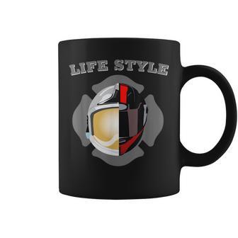 Cadeau Motard Homme Moto Casqueapeur Pompier Lifestyle Tasse - Cadeauxyz