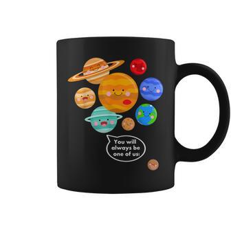 Camisa De Pluto Planet Divertida Dibujos Animados Planetas Nunca Olvides Plutón Taza de café - Regaloses