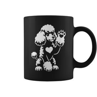 Canicheentado Amor Perro Pata Corazón Diseño Gráfico Taza de café - Regaloses