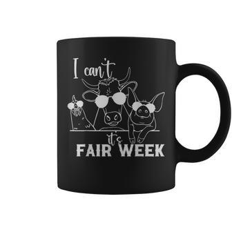 I Can't It's Fair Week Cow Pig Chicken Farm Coffee Mug - Thegiftio UK