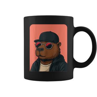 Capybara Con Gafas Deol Para Hombres Y Es Capybara Gráfica Taza de café - Regaloses