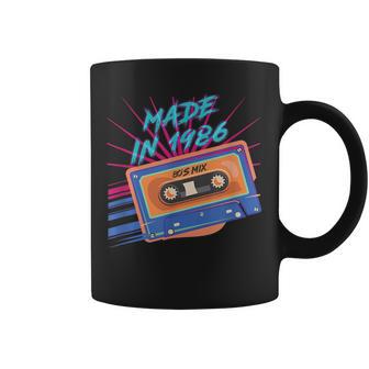 Cassetteintage 1986 Hecho En 1986 Cumpleaños 34 80S Mix Taza de café - Regaloses