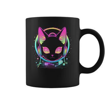 Cat Djintage Des Années 80 Dessin Animé Japonais Rétro Cool Pour Chats 6 Tasse - Cadeauxyz