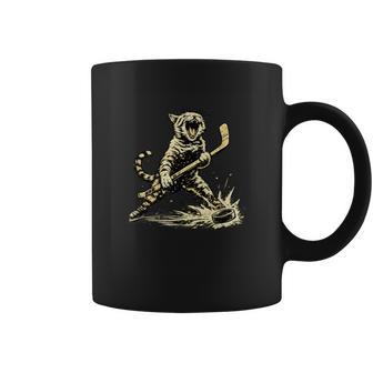 Cat Playing Ice Hockey Graphic Love Hockey Sports Cats Coffee Mug - Thegiftio UK