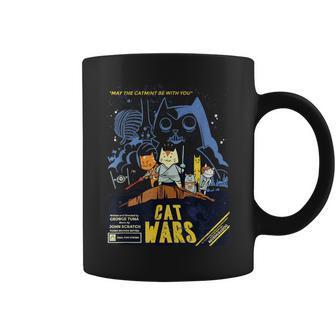Cat Wars Amante De Los Gatos Divertidos Taza de café - Regaloses