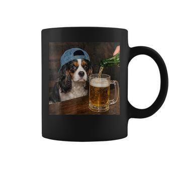 Cavalier King Charles Spaniel Drinking Beer Dog Meme Coffee Mug | Seseable UK