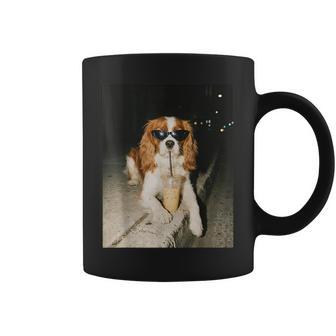 Cavalier King Charles Spaniel Drinking Iced Coffee Dog Lover Coffee Mug | Seseable UK
