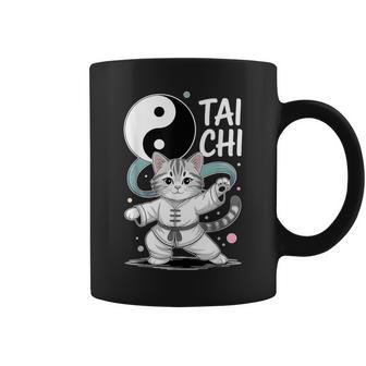 Chat Amusant Tai Chi Arts Martiaux Yin Yang Pratique Chi Tasse - Cadeauxyz