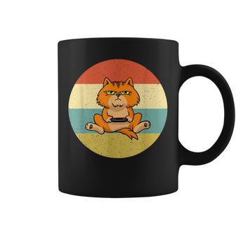 Chat Geek Hommeintage Rétro Idée Cadeau Gamer Personnalisé Tasse - Cadeauxyz