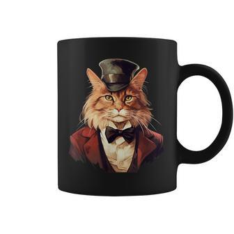 Chat Gentilhomme Bien Habillé Avec Nœud Papillon Pour Les Amoureux Des Animaux Tasse - Cadeauxyz