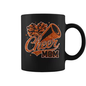 Cheer Mom Orange Cheerleader Game Day Cheer Mama Football Coffee Mug - Thegiftio UK