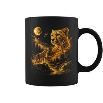 Cheetah Moon Graphic Boys Animal Print Kids Coffee Mug - Thegiftio UK