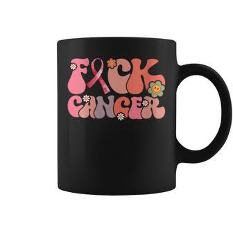 Chemise Rose Fuck Cancer Groovy Floral Tasse - Cadeauxyz
