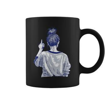 Chica Con Actitud Dedo Medioarcasmo Rebelde Citas Divertidas Taza de café - Regaloses