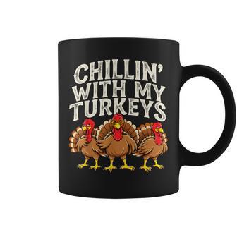 Chillin' With My Turkeys Thanksgiving Matching Family Coffee Mug - Thegiftio UK