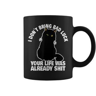 Citation Drôleur Laie Et Un Chat Noir Malchanceux Tasse - Cadeauxyz