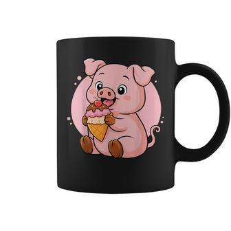 Cochon Mangeant De La Crème Glacée Graphique Garçons Et Filles Amoureux Des Cochons Tasse - Cadeauxyz