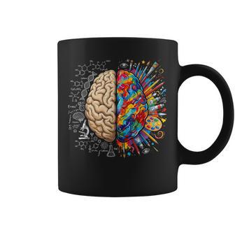 Colorful Brain Neuroscience Left And Right Thinking Coffee Mug - Thegiftio UK