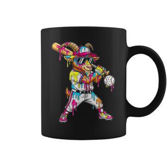 Colorful Goat Baseball Ice Cream Drip Player Coffee Mug | Seseable UK