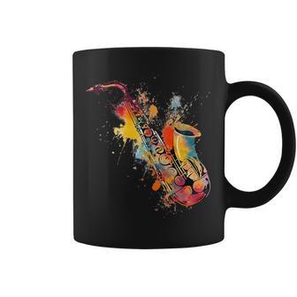 Colorido Jazzaxofón Jugador Taza de café - Regaloses