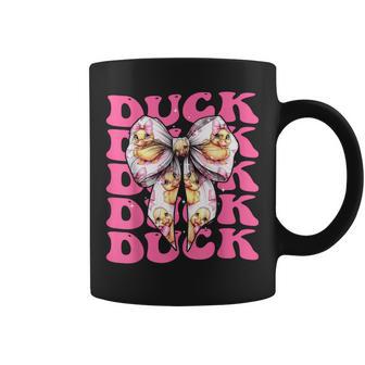 Coquette Bow Pato De Goma Patito Chica Mamá Mamá Taza de café - Regaloses