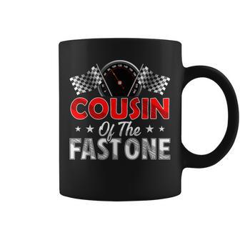Cousin Of The Fast One First Birthday Racing Car Family Coffee Mug | Seseable UK