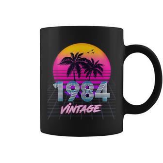 Cumpleaños De 42 Años Para Hombres Y Es Nacidos En 1984 Retro 80S Palm In Mangas Taza de café - Regaloses