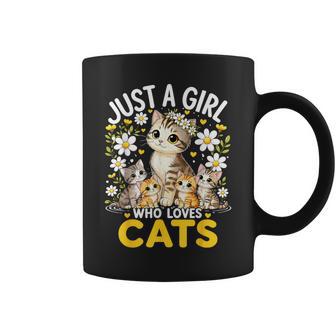 Cute Cat Lover Just A Girl Who Loves Cats Coffee Mug - Thegiftio UK