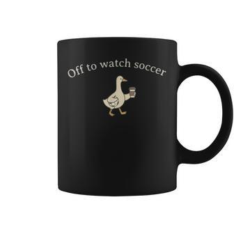 Cute Silly Goose Off To Watch Soccer Mom Coffee Mug | Seseable UK