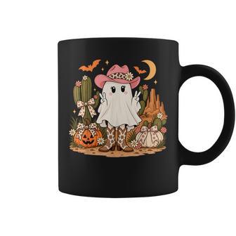 Cute Halloween Cowgirl Ghost Western Desert Pumpkin Women Coffee Mug | Seseable UK