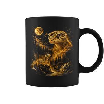 Cute Leopard Gecko Graphic Vintage Lizard Reptile Coffee Mug - Thegiftio UK