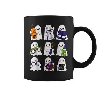 Cute Optometry Ghost Halloween Spooky Optometrist Crew Eyedr Coffee Mug - Thegiftio UK