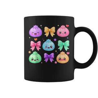 Cute Rainbow Dumpling Coquette Bow Kawaii Anime Girls Kids Coffee Mug | Seseable UK