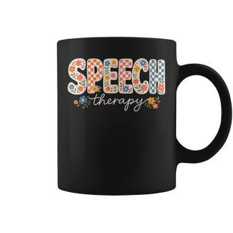 Cute Speech Therapy Speech Language Pathologist Slp Floral Coffee Mug | Seseable UK