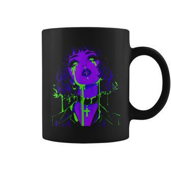 Cybergoth Cybercore Grunge Punk Goth Girl Alt Anime Manga Taza de café - Regaloses
